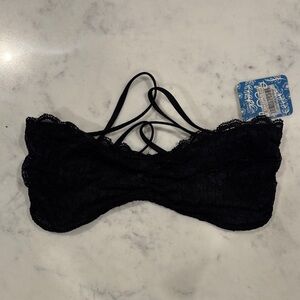 Free People Black Lace Bandeau